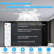 Plafonnier Ventilateur LED
