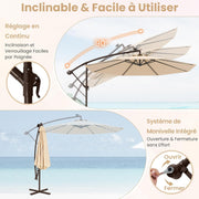 Parasol Déporté Ø 3 m