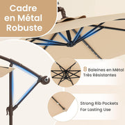 Parasol Déporté Ø 3 m